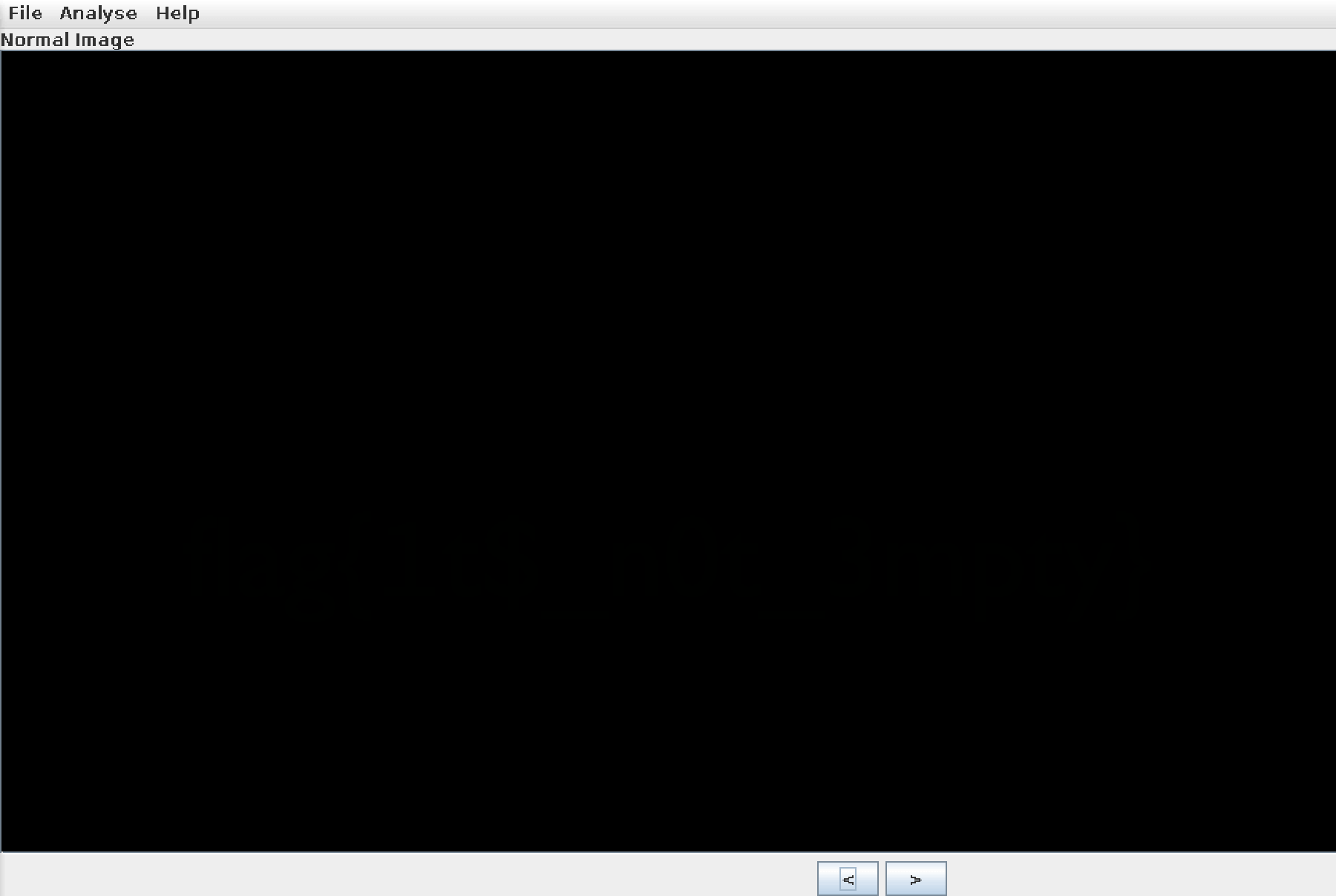 Normal Image - nothing visible.
